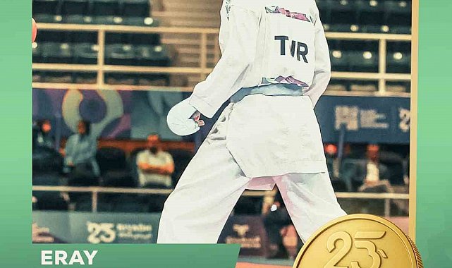 Milli karateci Eray Şamdan'dan altın madalya