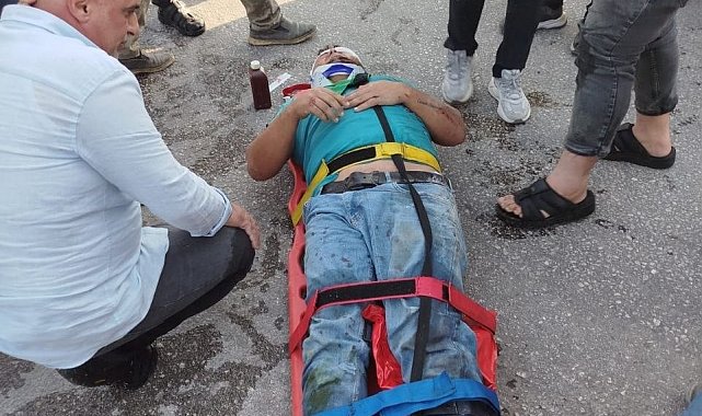 Motosiklet sulama kanalına düştü: 2 yaralı