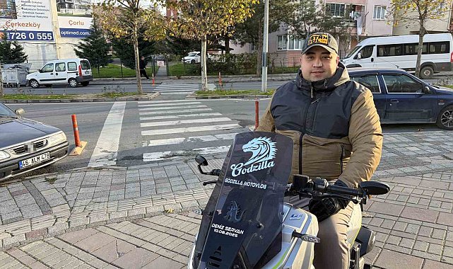 Motosikletli, viral olan yol verme anını anlattı
