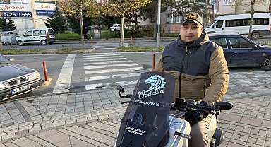 Motosikletli, viral olan yol verme anını anlattı