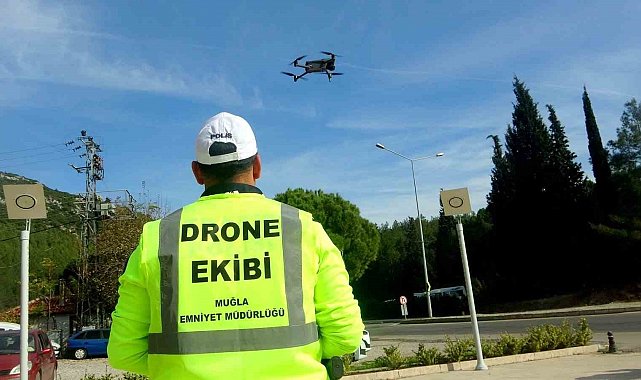 Muğla'da trafik denetimlerinde "drone" dönemi