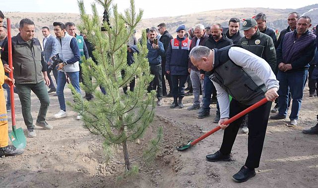 Nevşehir'de 18 bin 500 fidan toprakla buluştu