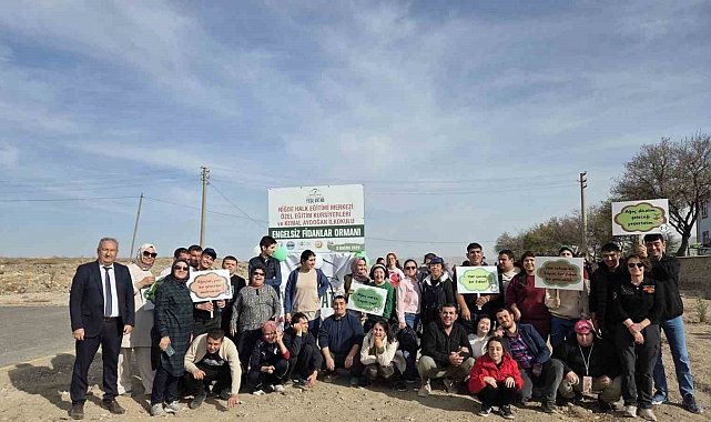 Niğde'de fidanlar toprakla buluştu