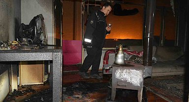 Ordu'da sobadan çıkan yangında anne ve oğlu yaralandı