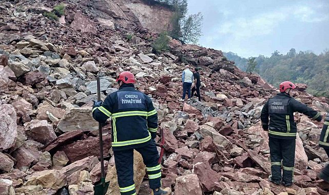 Ordu'da taş ocağında göçük: 2 kişi enkaz altında kaldı