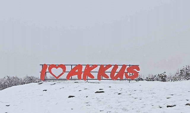Ordu'nun yükseklerinde kar yağışı