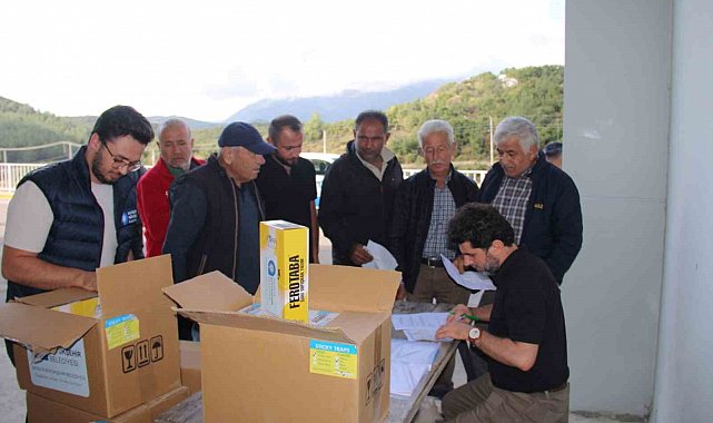 Organik tarıma mavi ve sarı yapışkan tuzak desteği