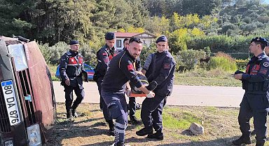 Osmaniye'de devrilen otomolin sürücüsü yaralandı