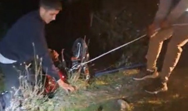 Osmaniye'de kontrolü kaybeden motosiklet sürücüsü uçuruma yuvarlandı