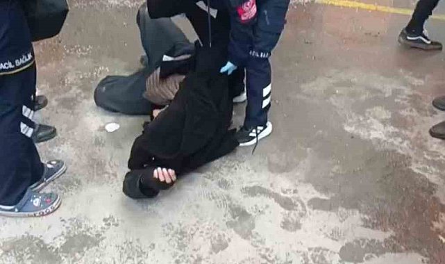 Pazar alanında korkutan anlar: 1 kişi dumandan etkilendi