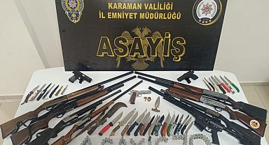 Polisin uygulamalarında tarihi eser ve ruhsatsız silahlar ele geçirildi: 8 tutuklama