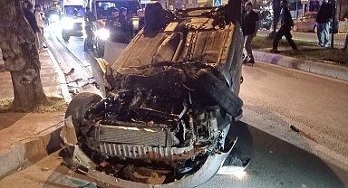 Samsun'da otomobil takla attı: 1 yaralı