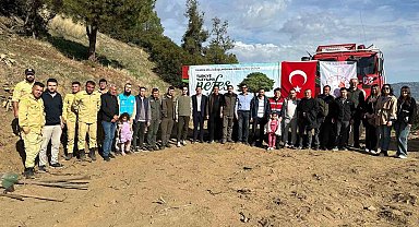 Sarıgöl'de 300 fidan toprakla buluştu