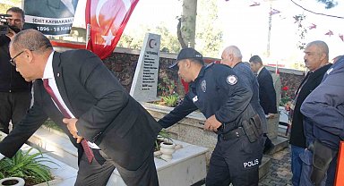 Şehit Kaymakam Saim Bey kabri başında anıldı