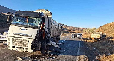 Siirt'te iki kamyon kafa kafaya çarpıştı: 1 yaralı