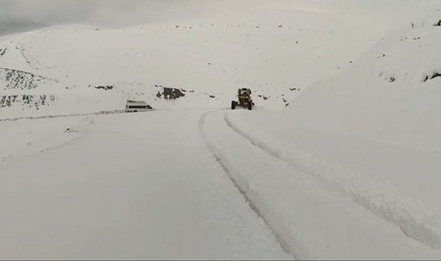 Siirt'te karda araçlar yolda mahsur kaldı