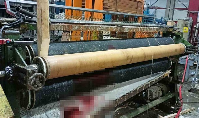 Silindir makinasına elini kaptıran işçi ağır yaralandı