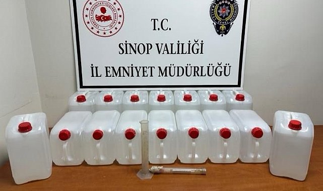 Sinop'ta 2025 yılında 2 bin 400 litre sahte alkol ele geçirildi