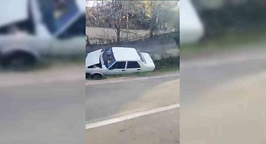 Sinop'ta otomobil su kanalına düştü: 1 yaralı
