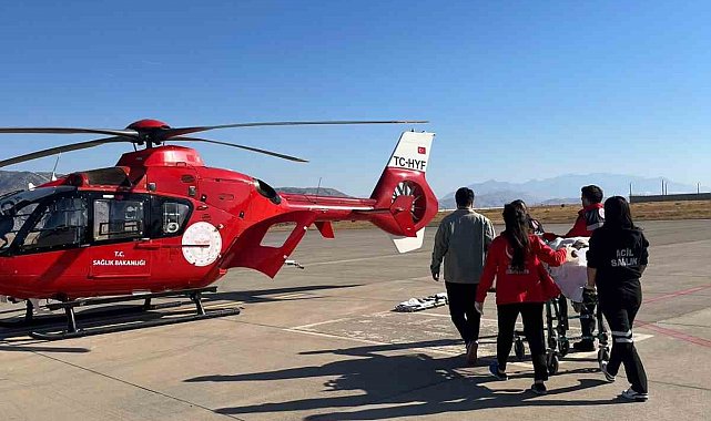 Şırnak'ta 16 yaşındaki hasta için helikopter ambulans havalandı