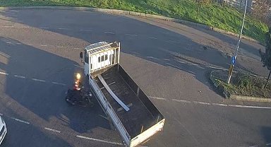 Tekirdağ'da 3 kişinin yaralandığı iki ayrı motosiklet kazası görüntülendi