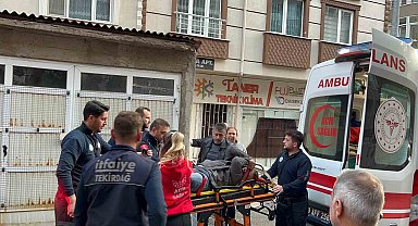 Tekirdağ'da alkollü vatandaş merdiven boşluğuna düştü