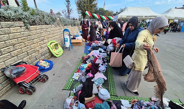 Tekirdağ'da Filistin için hayır çarşısı açıldı