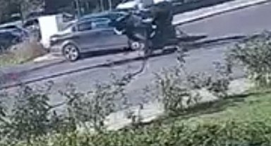 Tekirdağ'da motosiklet lokantanın bahçesine daldı: O anlar kamerada