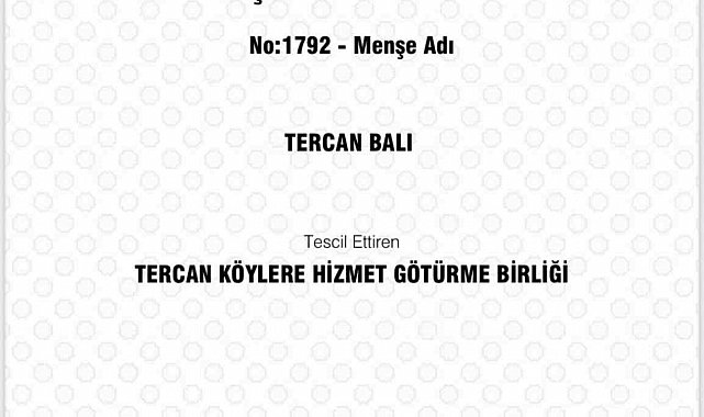 Tercan Balı Erzincan'ın 14. Coğrafi İşaretli ürünü oldu