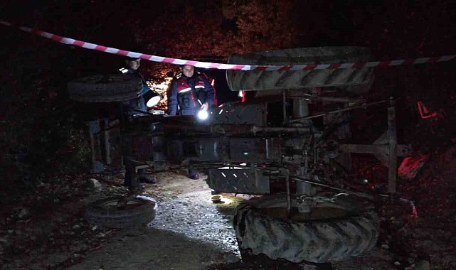 Tokat'ta devrilen traktörün sürücüsü hayatını kaybetti