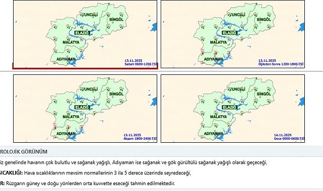 Tunceli'de sağanak yağış etkili oldu