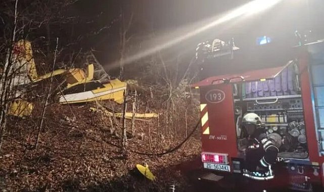 Türkiye'ye ait yangın söndürme uçağı Hırvatistan'da düştü: 1 şehit