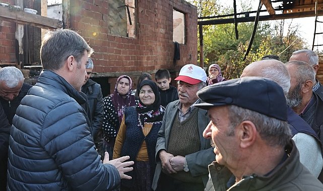 Vali Bakan açıkladı: Yaşlı çiftin yanan evleri el birliğiyle yeniden inşa edilecek