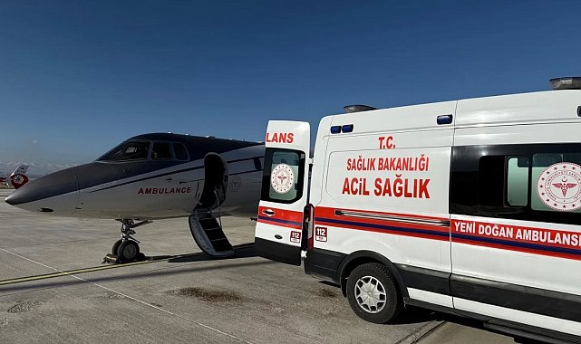 Van'da kalp hastası bebek, uçak ambulansla İstanbul'a sevk edildi