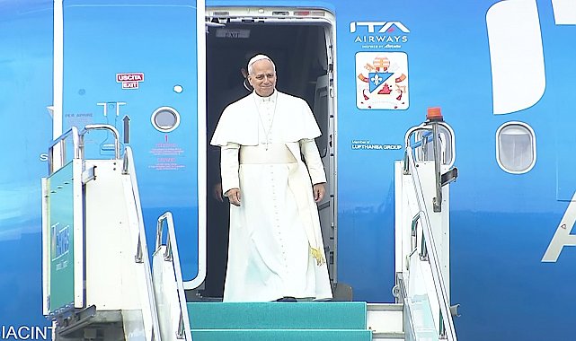 Vatikan Devlet Başkanı Papa 14. Leo'yu taşıyan uçak Ankara'ya iniş yaptı.