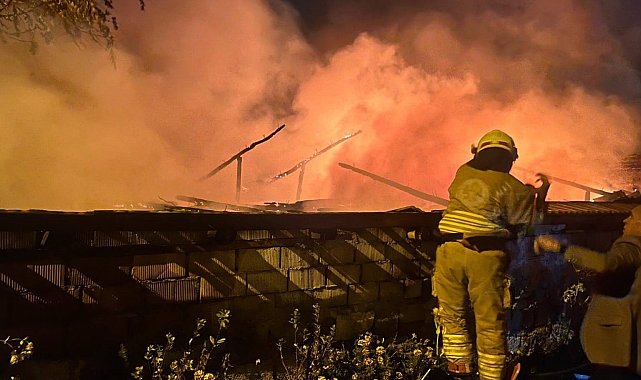 Yangın bir evi küle çevirdi