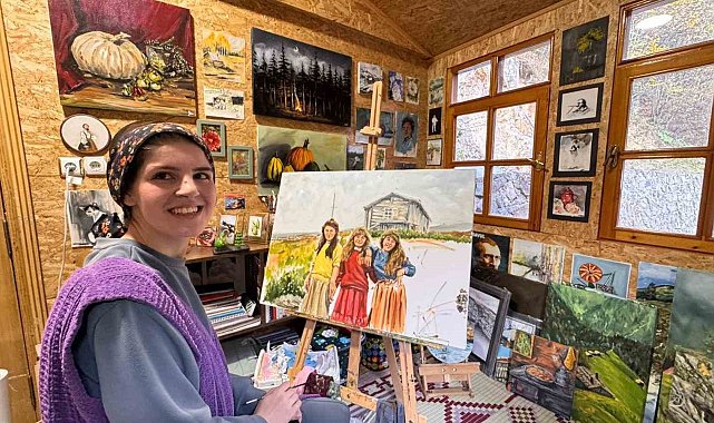 Yayla kültürünü ve Uzungöl'ün unutulan hikayelerini tuvale taşıyor