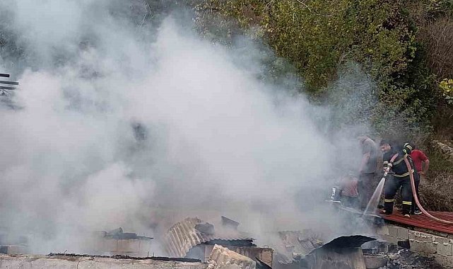 Yayladağı'nda metruk ev yangını