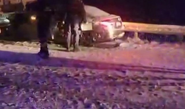 Yoğun kar yağışı kazaları beraberinde getirdi: 1 ölü, 5 yaralı