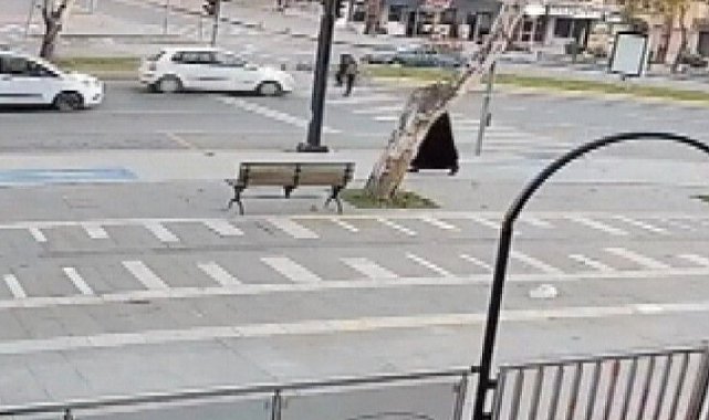 Yolun karşısına geçmeye çalışan yayaya otomobil çarptı