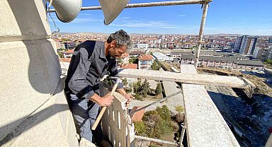 Yozgatlı minare ustası mesleğinin risklerinden dolayı çırak bulamıyor