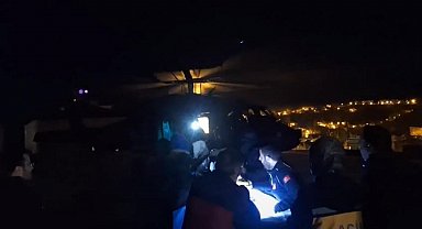 Yüksekten düşen genç, jandarma helikopteriyle kurtarıldı