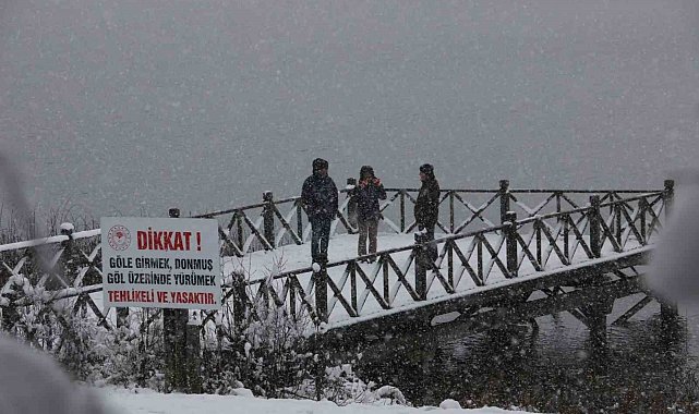 Abant Gölü Milli Parkı'nda kış güzelliği