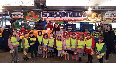 Anaokulu Öğrencilerinden Yerli Malı Haftası'na anlamlı ziyaret