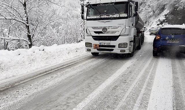 Artvin'de karla kaplanan yol kazaları beraberinde getirdi