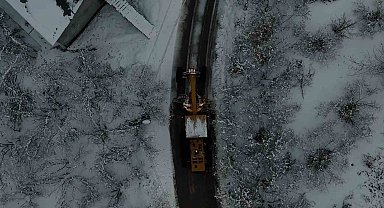 Atakum kırsalında kar mesaisi