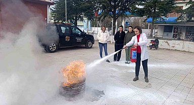 Babaeski'de aile sağlık merkezlerinde yangın eğitimi verildi