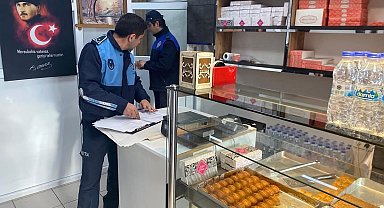 Babaeski'de tatlı üretimi ve satışı yapan iş yerleri denetlendi