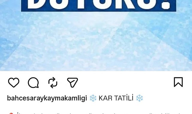 Bahçesaray'da taşımalı eğitime 1 gün ara