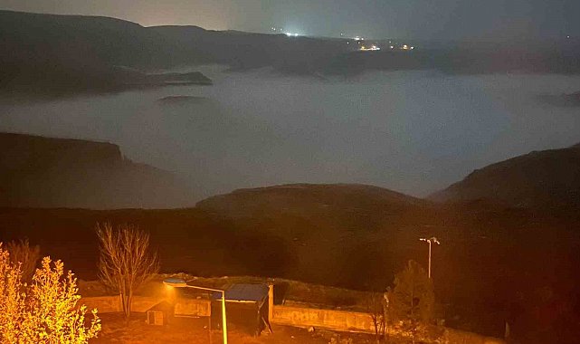 Batman'da Dicle Nehri üzerinde sis denizi